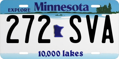 MN license plate 272SVA