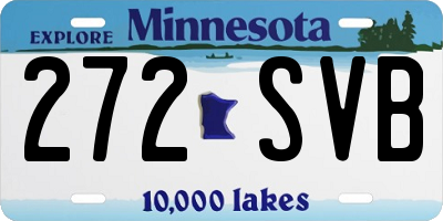 MN license plate 272SVB