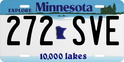 MN license plate 272SVE