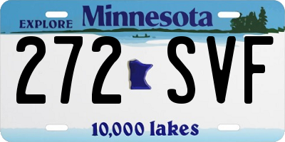 MN license plate 272SVF
