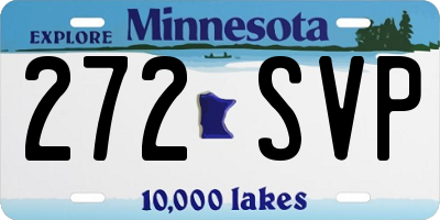 MN license plate 272SVP