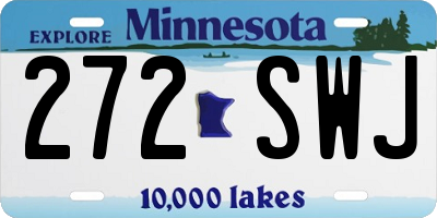 MN license plate 272SWJ
