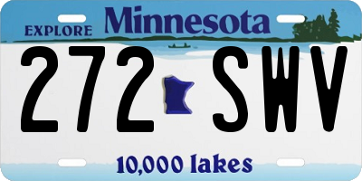 MN license plate 272SWV