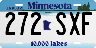 MN license plate 272SXF