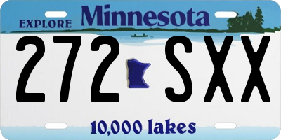 MN license plate 272SXX
