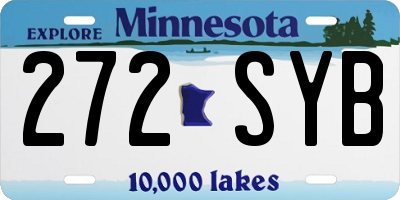 MN license plate 272SYB