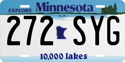 MN license plate 272SYG