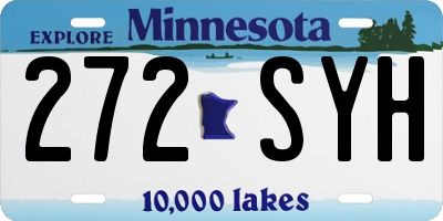 MN license plate 272SYH