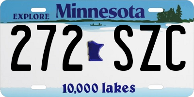 MN license plate 272SZC