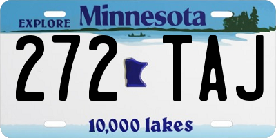 MN license plate 272TAJ