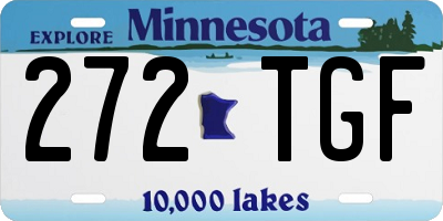 MN license plate 272TGF