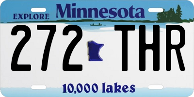 MN license plate 272THR