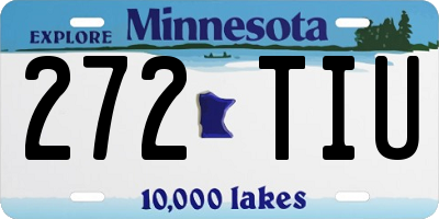 MN license plate 272TIU