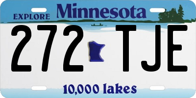 MN license plate 272TJE