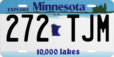 MN license plate 272TJM