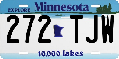 MN license plate 272TJW