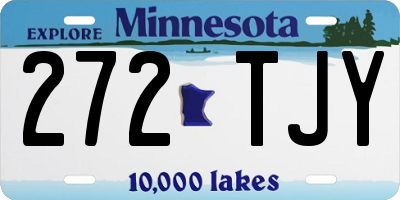 MN license plate 272TJY