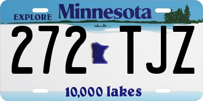 MN license plate 272TJZ