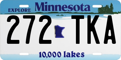 MN license plate 272TKA