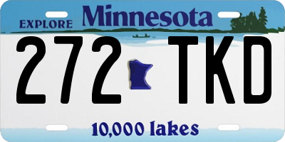 MN license plate 272TKD