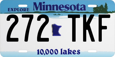 MN license plate 272TKF