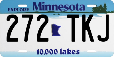 MN license plate 272TKJ