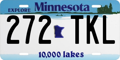 MN license plate 272TKL