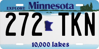 MN license plate 272TKN
