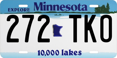 MN license plate 272TKO