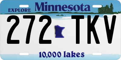 MN license plate 272TKV