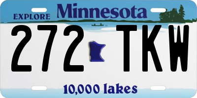 MN license plate 272TKW