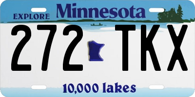MN license plate 272TKX