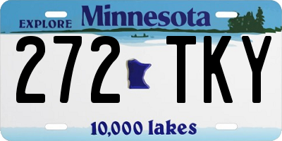 MN license plate 272TKY