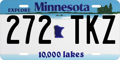 MN license plate 272TKZ