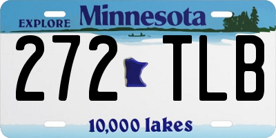 MN license plate 272TLB
