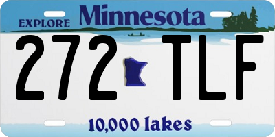 MN license plate 272TLF