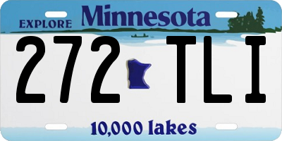 MN license plate 272TLI