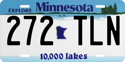 MN license plate 272TLN