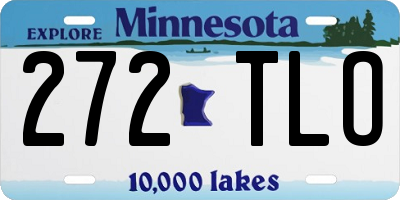 MN license plate 272TLO