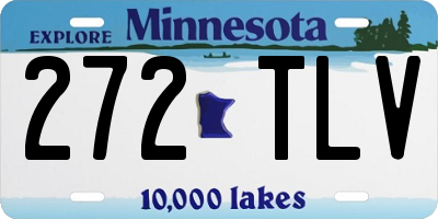 MN license plate 272TLV