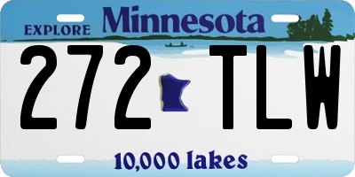 MN license plate 272TLW