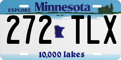 MN license plate 272TLX
