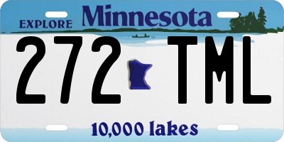 MN license plate 272TML