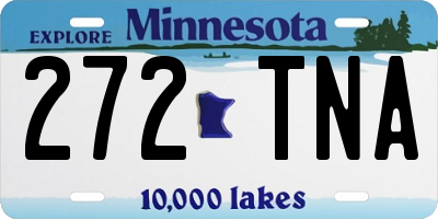 MN license plate 272TNA