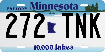 MN license plate 272TNK