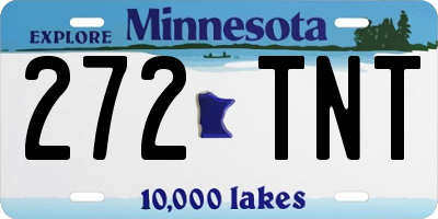 MN license plate 272TNT
