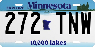 MN license plate 272TNW