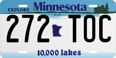 MN license plate 272TOC