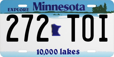 MN license plate 272TOI