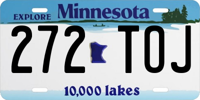 MN license plate 272TOJ
